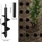 Suewidfay Garden Auger Drill Bit 4.6x37cm 8x30cm 4x22cm Post Hole Digger view 4