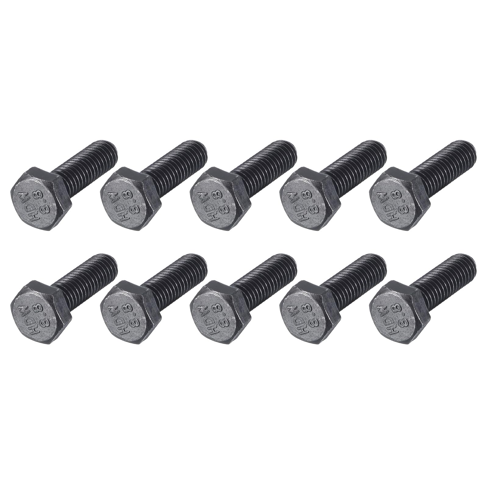 METALLIXITY Hex Bolts (M6-1x20mm) 25Pcs, 8.8 Grade Carbon Steel Fully Threaded Black Oxide, Coarse Thread UNC Hex Head Screw Bolt - for Furniture Repair