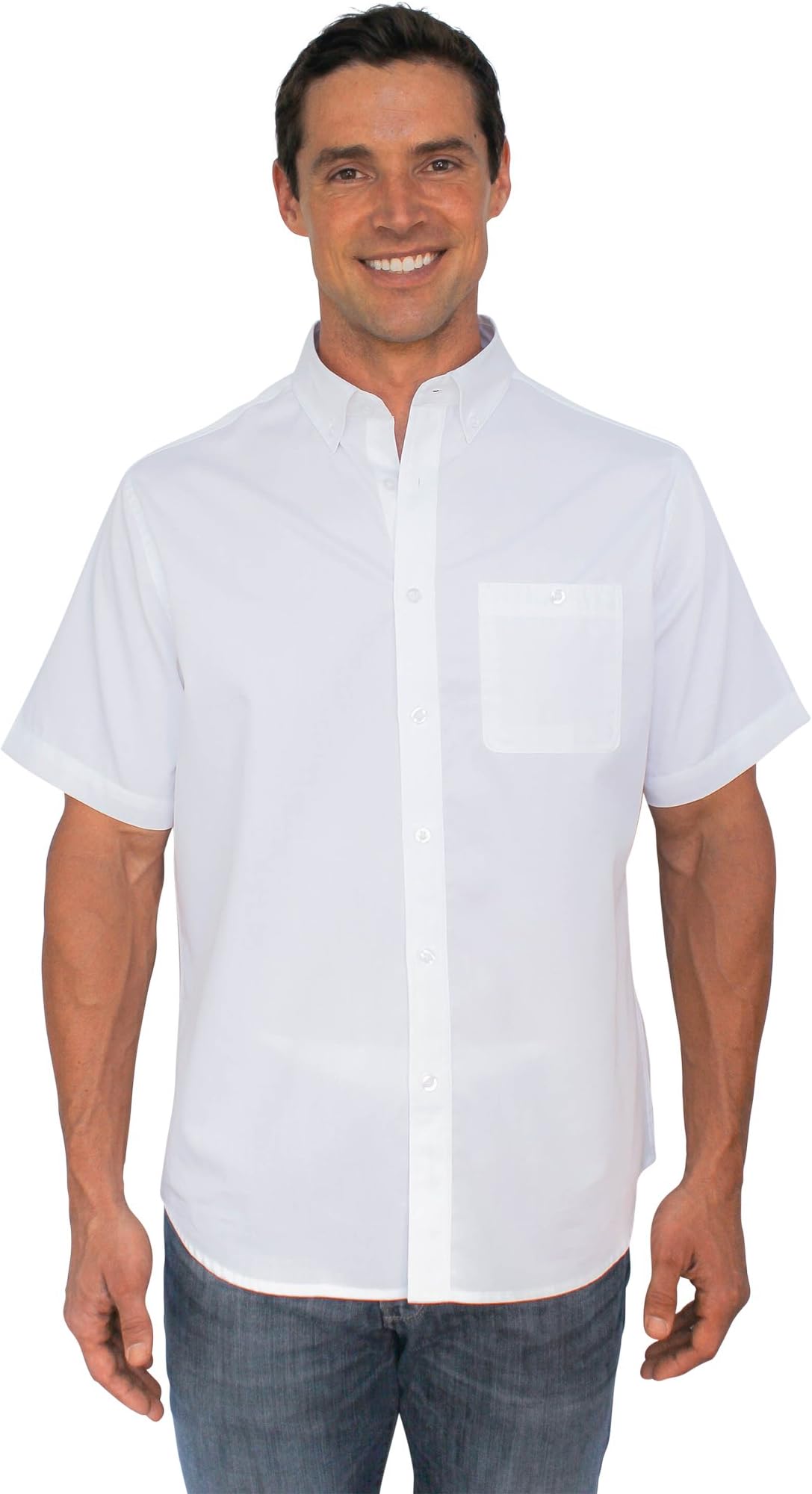 Clickbait Clothing The Best Shirt Ever - Stainproof, Waterproof, Sweat-Wicking Men's Button Down Short Sleeve