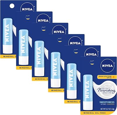 NIVEA Smoothness Lip Care SPF 15 0.17 oz Carded Pack 6