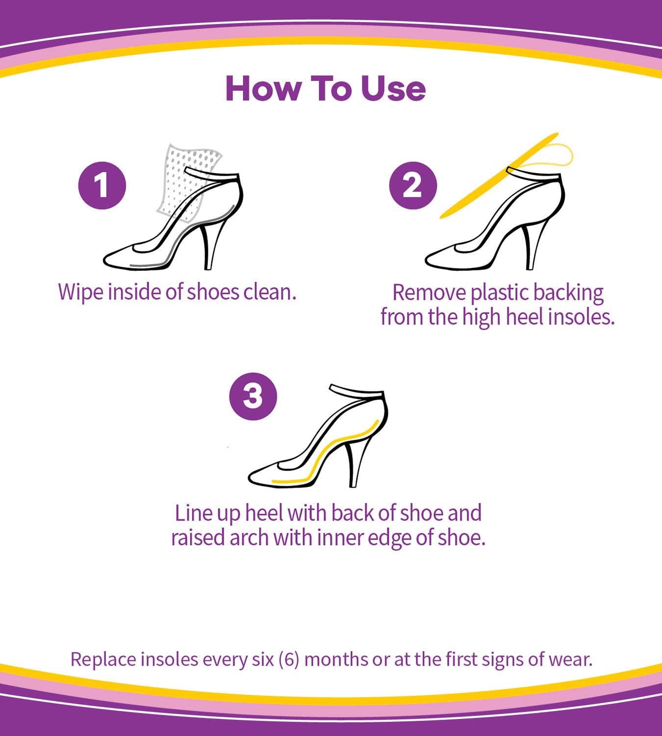 Dr. Scholl's High Heel Relief Insoles for Women, Shoe inserts (Womens 6-10): Health & Personal Care