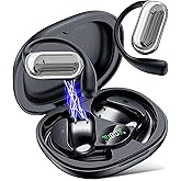 EUQQ Open Ear Headphones - Bluetooth 5.4 Sport Earbuds for Running, Ultra Comfort Open Earbuds Wireless with IP7 Waterproof, 50H Playtime & Stereo Sound,Jet Black