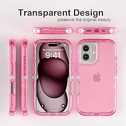 Follaroma for iPhone 16 Case, Heavy Duty Shockproof