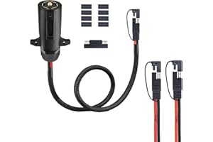 7 Way Trailer Plug to SAE Cable,10AWG 2Ft 7Pin Power Access, 7 Pin Trailer Plug Adapter to 2 Pin SAE 12V Power Plug, 7Pole Tr