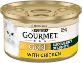 Gourmet Gold Succulent Delights Chicken Wet Cat Food 85g Pack of 12