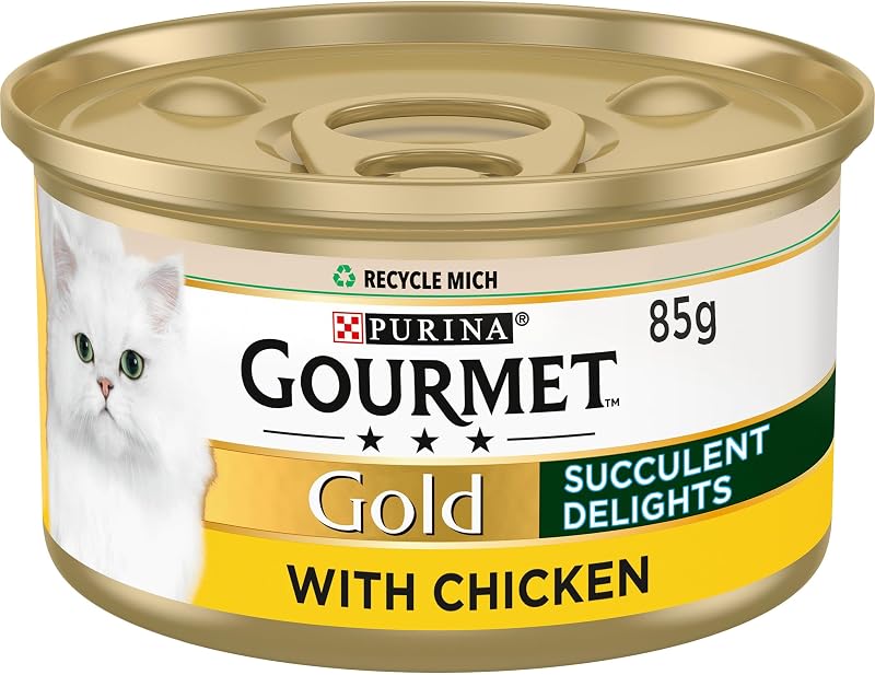 Gourmet Gold Succulent Delights Chicken Wet Cat Food 85g Pack of 12