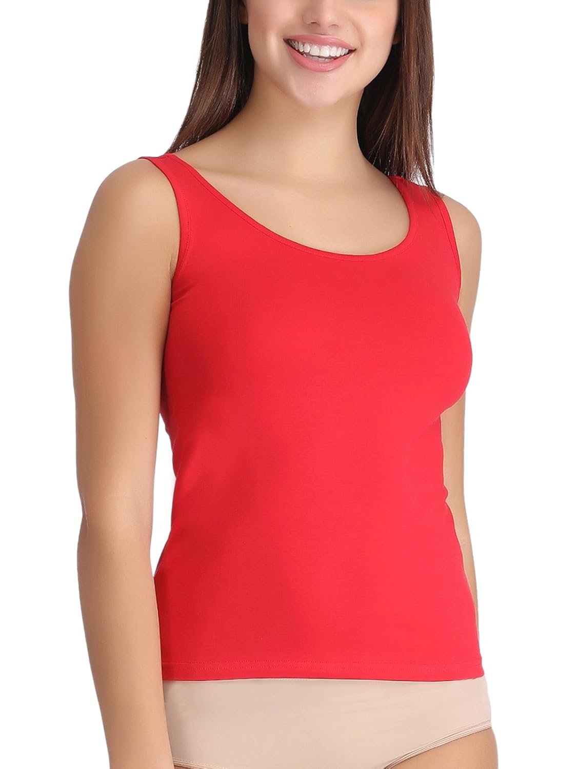 clovia women's stretchable cotton tank top