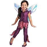 Toddler Disney Fairies Vidia Costume for Girls - Officially Licensed Fairy Outfit with Shirt, Pants & Wings