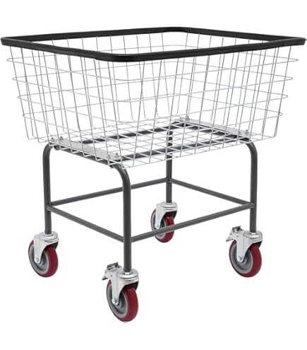 Amazon.com: R&B Wire™ 100T Front Load Wire Laundry Cart, 2.25