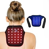 UTK Blue & Red Light Therapy for Neck, 660 & 850nm Near Infrared Light Therapy Neck Wrap Belt for Joint Muscle Pain Relief, Red Light Therapy Device at Home Office,Pulse Mode for Deep Tissue