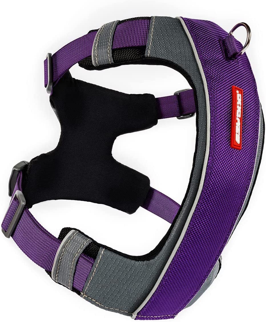 EzyDog X-Link Harness | Dog Harness, Medium, Purple, Reflective Stitching, No Pull, Breathable Material