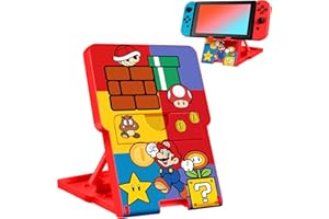 Oqplog Switch Stand for Nintendo Switch/OLED Cute Holder for Boys Kids Girls Teens Cartoon Kawaii Anime Design Portable Foldable Compact Angle Adjustable Gaming PlayStand Accessories,Star