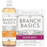 Branch Basics Concentrate (33.8 oz) + Oxygen Boost (4 lbs) | Multi-Purpose | Fragrance-Free, Plant-Based Duo for Every Cleaning Job | Natural Stain Remover, Grout Cleaner, Laundry Boost