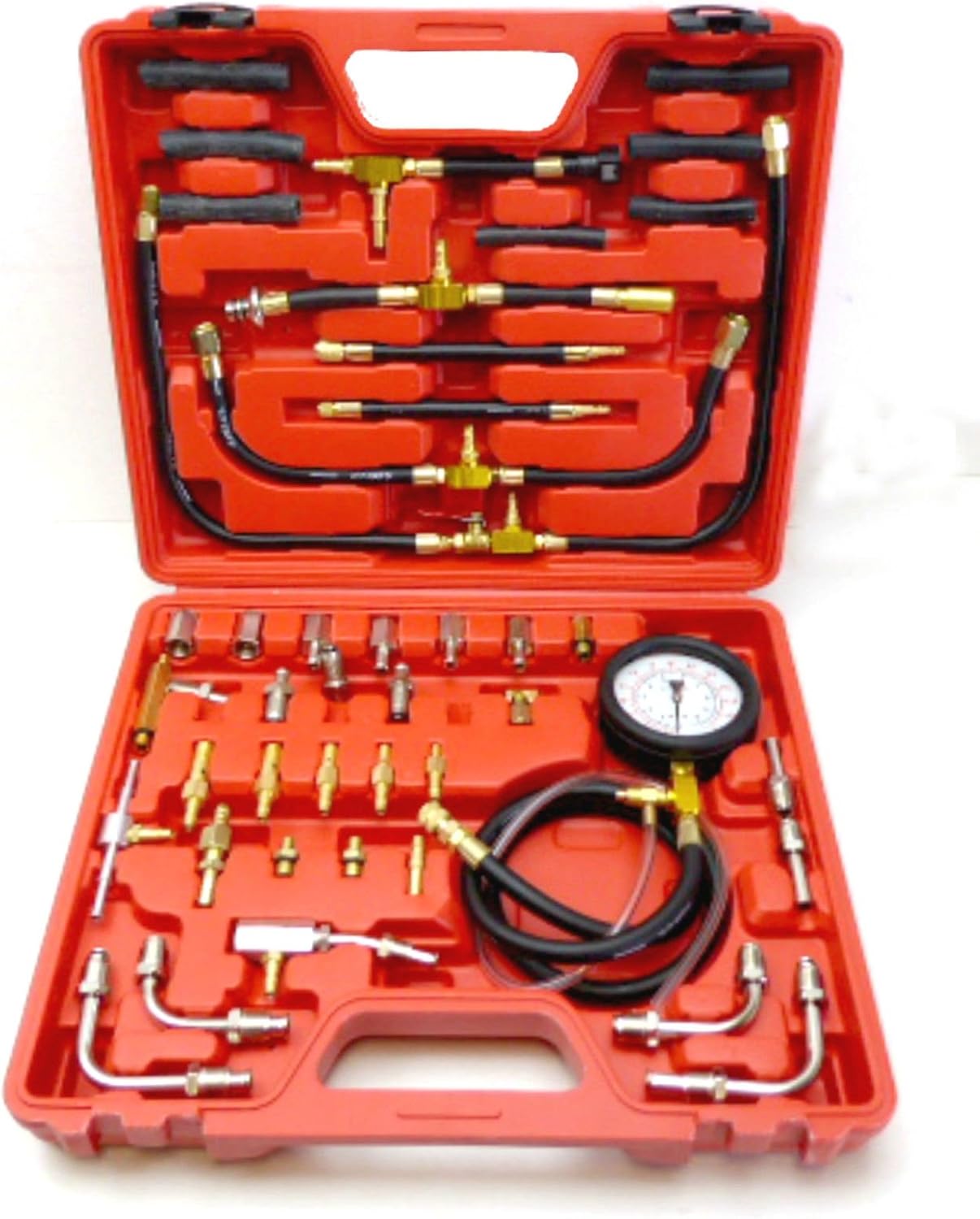 Fuel Injection Compression Pressure Test Meter Gauge Universal Tool Set
