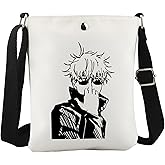 WCGXKO JJK Anime Inspired Crossbody Bag Cartoon Anime Gift for Japanese Animation Fans