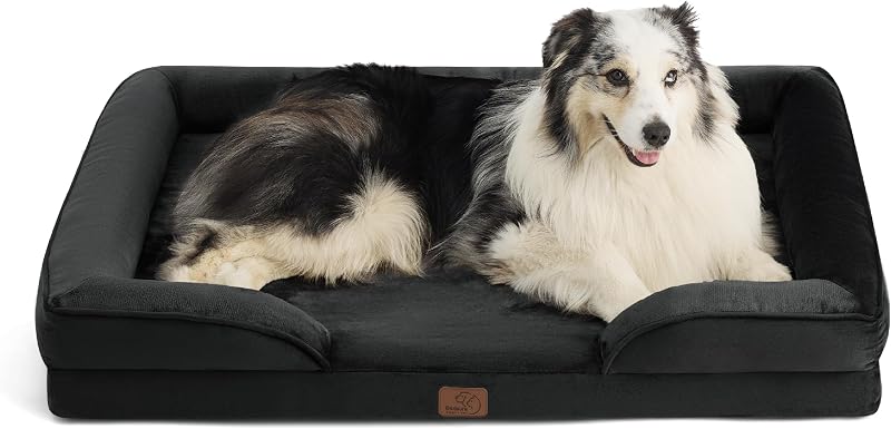 Bedsure Extra Large Dog Sofa Bed Orthopedic with Removable Flannel Cover