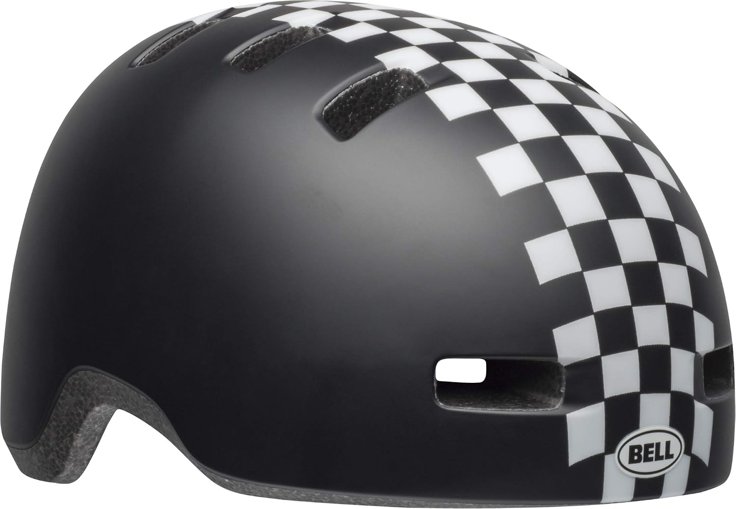 BELL Kids' Lil Ripper Toddler Cycling Helmet, Checkers Matte Black, 45-51 cm, Checkers Matte Black/White - Image 3
