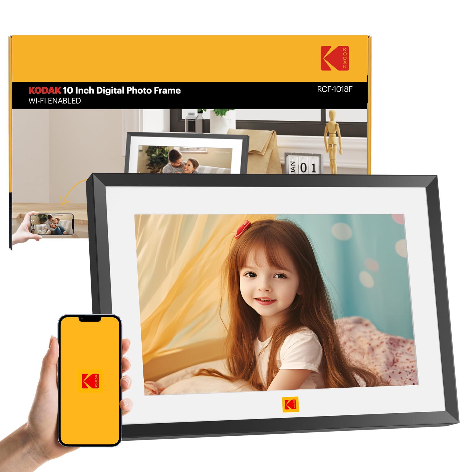 Photo 1 of KODAK 10.1 Inch WiFi Digital Picture Frame,1280x800 HD IPS Touch Screen, Electronic Smart Photo Frame with 32 GB Memory, Auto-Rotate, Instantly Share Photos/Videos Anywhere