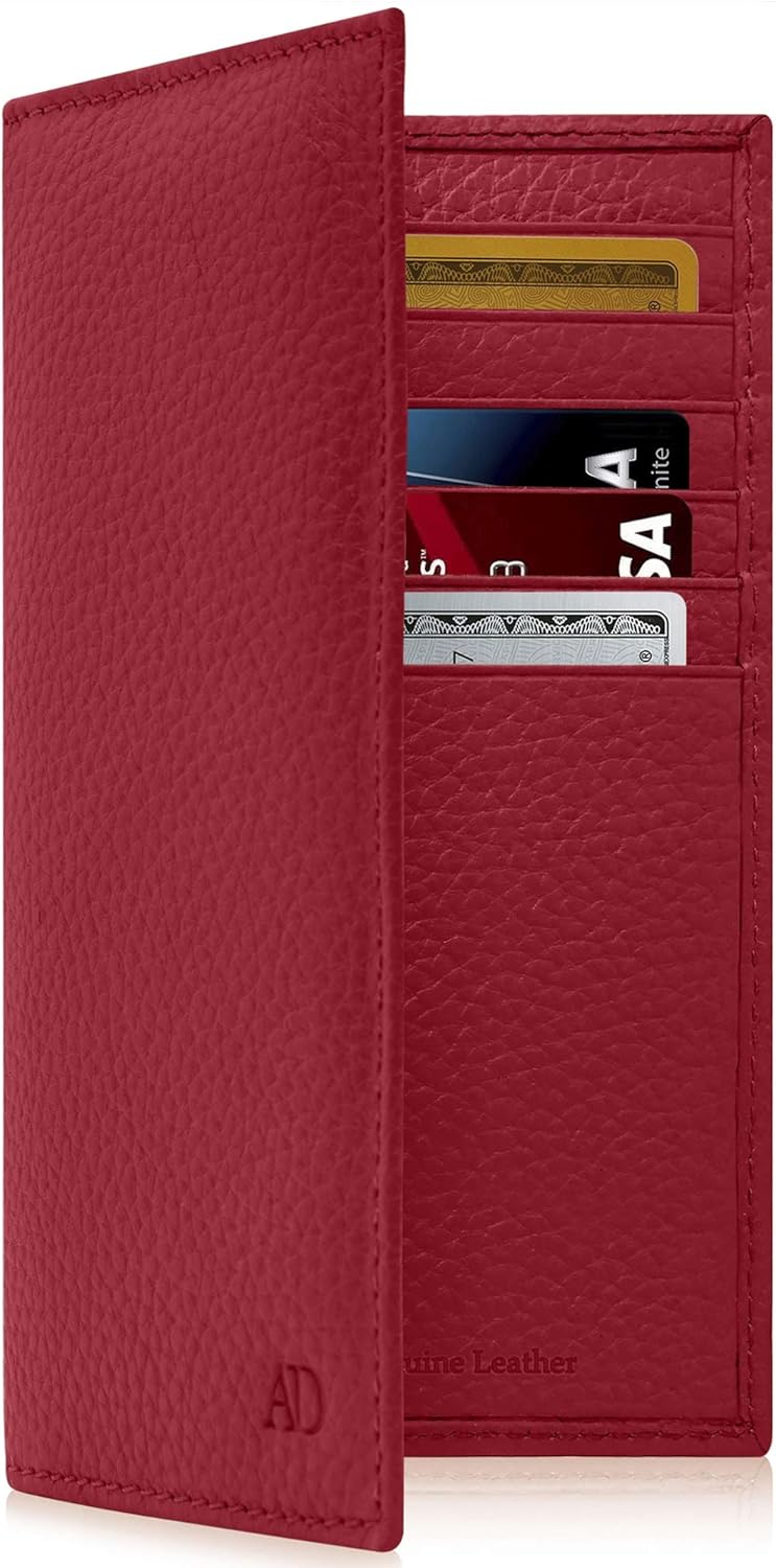 Genuine Leather Checkbook Cover For Women & Men - Checkbook Holder Check Book Covers For Duplicate Checks Card Wallet RFID at  Women’s Clothing store