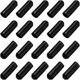 MECCANIXITY 20Pcs Heat Shrink End Cap 10mm ID x 30mm l 1.3:1 Ratio Heat Shrink Tubing Caps Lined Sealed Waterproof Adhesive for Electrical Wire Cable, Black