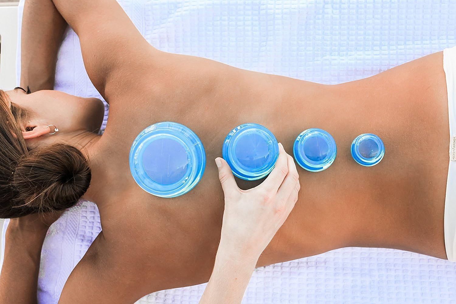 Advanced Cupping Therapy Sets - Edge Flex Silicone Vacuum Suction Cupping Cups for Muscle and Joint Pain Cellulite & More (Brilliant Blue, 4): Health & Personal Care