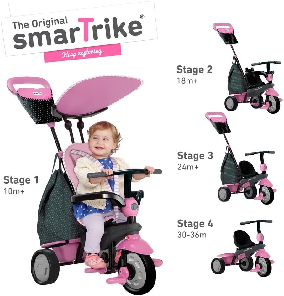 triciclo smart trike rosa
