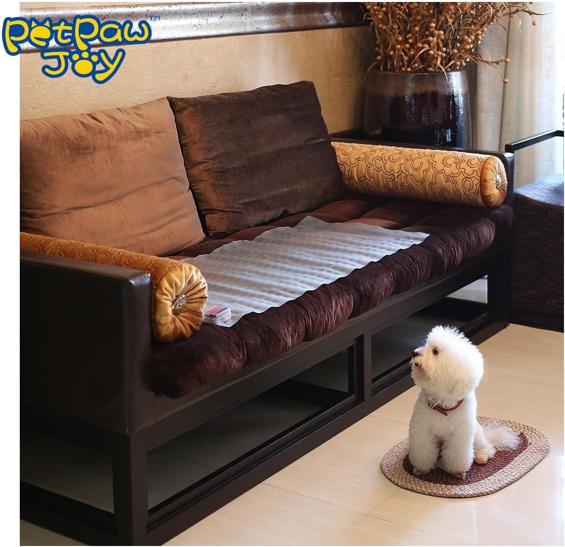 PETPAWJOY Cat Shock Mat, Dog Shock Mat Pet Training Mat Electronic Waterproof Pet Shocking Mat for Furniture Couch Sofa Safe Pet Indoor Use Cat Dog Repellent Mat Pad 48x20in, 30x16in, 60x12in