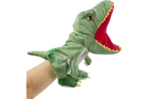 HooYiiok Plush Dinosaur Hand Puppets,Dinosaur Stuffed Animal Cute Soft Plush Toy Great Birthday Gift for Kids 11 inches Open Movable Mouth for Creative Role Play