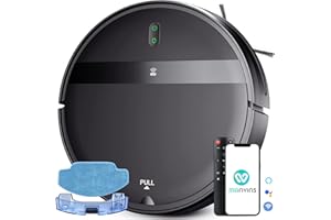 MANVINS Robot Vacuum and Mop Combo, Tangle-Free Powerful Suction, Robotic Vacuum Cleaner - Alexa & App Scheduling, Long Runtime, Automatic Robot Vacuum Cleaners for Home