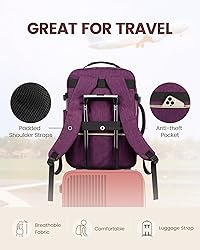 LOVEVOOK Carry on Backpack, 50L Travel Backpack