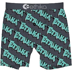 Ethika Boys Staple, 92% Cotton, Looser Boxer Fit - Drip Wave | 92% Cotton boys staple with Looser Boxer Fit, Jacquard Waistba