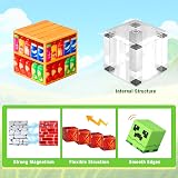 COOLJOYA Magnetic Blocks 108 Piece Set 20 Colors STEM Montessori Building Toys view 3