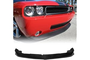 MagicDrift Front Bumper Lip Chin Spoiler, Compatible with 2008-2010 Dodge Challenger, MDP Style Flexible Polyurethane(PU) Front Lower Splitter Protector, Unpainted Black, 1 PC