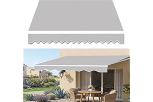 Patio Awning Retractable Awning Replacement Fabric Sun Shade Awning Cover Outdoor Canopy Replacement Canvas for Garden Terrac