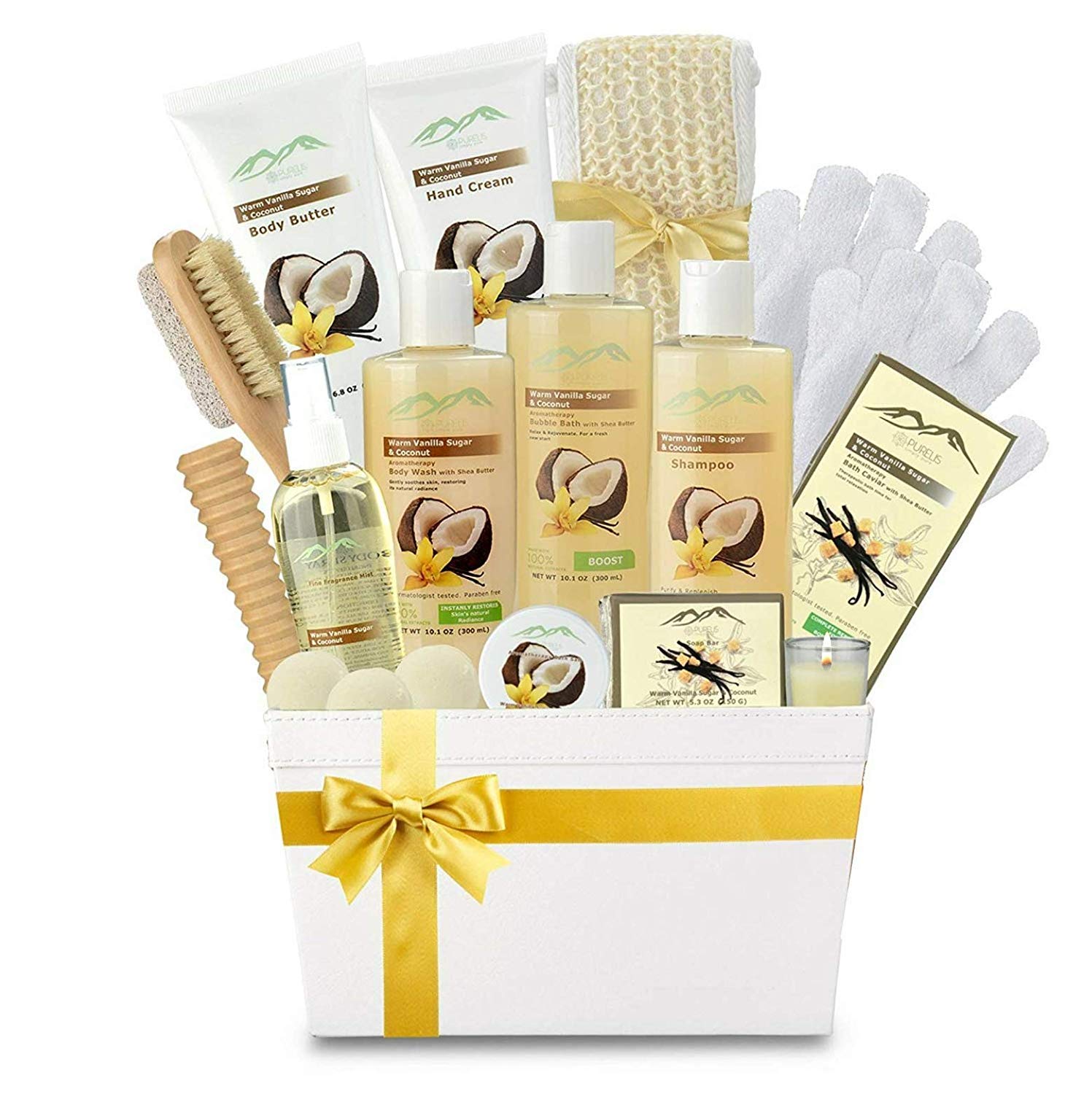 Premium Deluxe Bath & Body Gift Basket. Ultimate Large Spa Basket! #1 Spa Gift Basket for Women Body Lotion Gift Set!