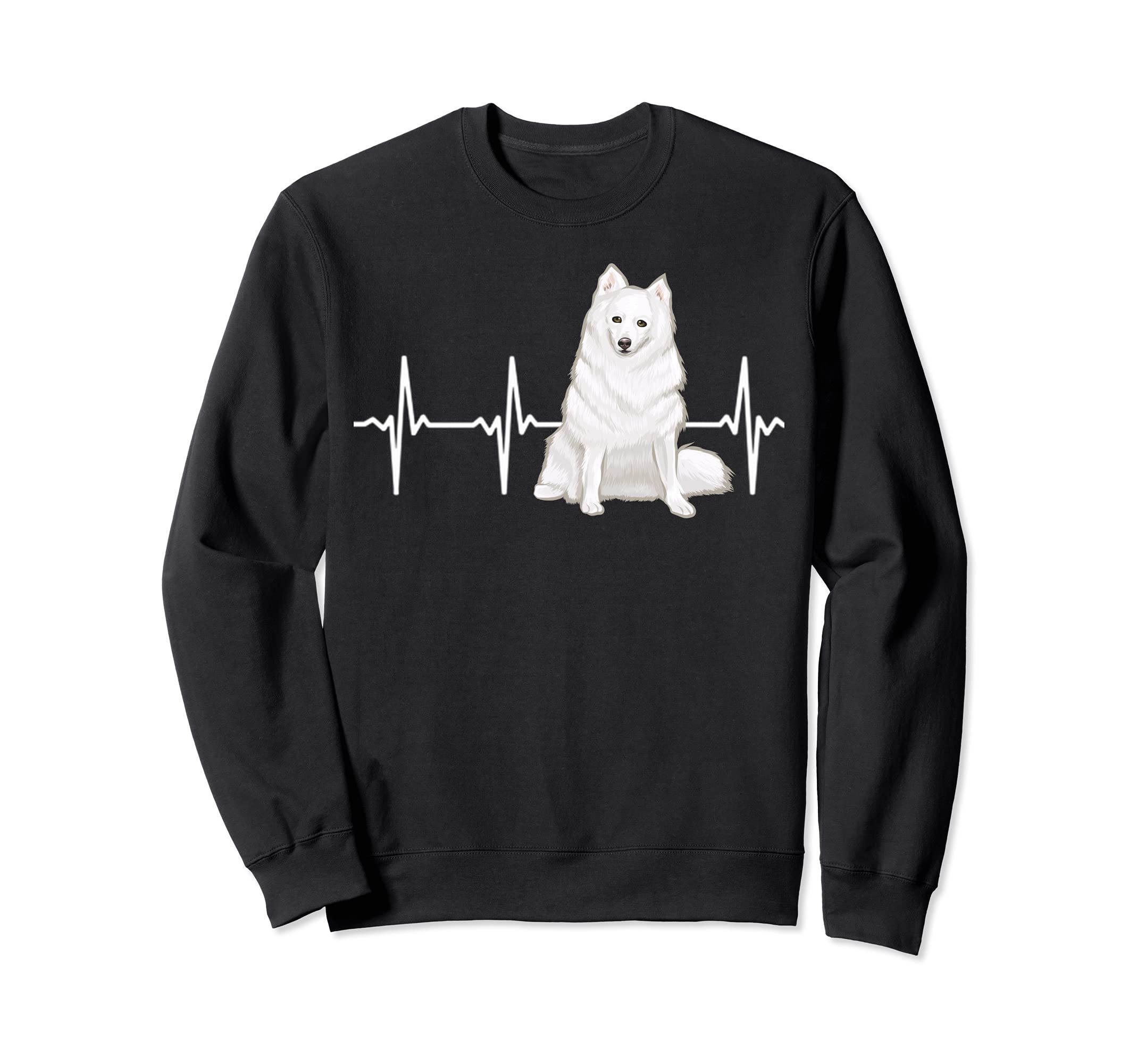 American Eskimo Dog Heartbeat Dog Lover Sweatshirt