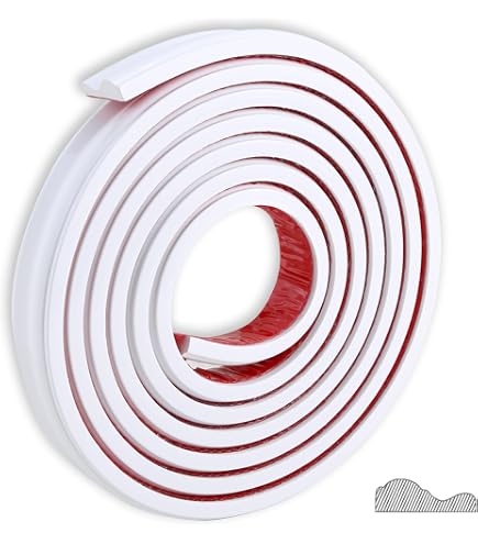 Innconee Peel And Stick Wall Molding – Self-Adhesive Chair Rail Trim For Home Decor (1.1” X 65.6 Ft, White)