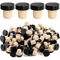 Lot De 54 Capsules Thermorétractables PVC + 24 Bouchons Liège Et Plastique - 3 Couleurs Or Noir Rouge Pour Bouteilles De Vin Maison