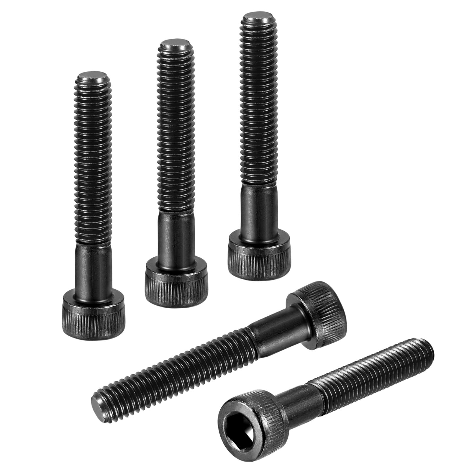 DTGN M5-0.8x30 Socket Head Cap Screws Bolts - 25Pack - Good for Road Bicycle, Mountain Bike, Auto, Motorcycle - Carbon Steel Hex Head Metric Screws, Black