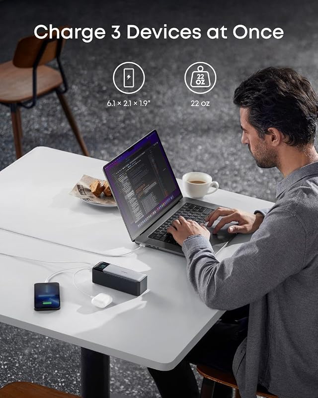 Power Bank Ricarica Rapida 24000mAh 737 PowerCore 24K (Nero)