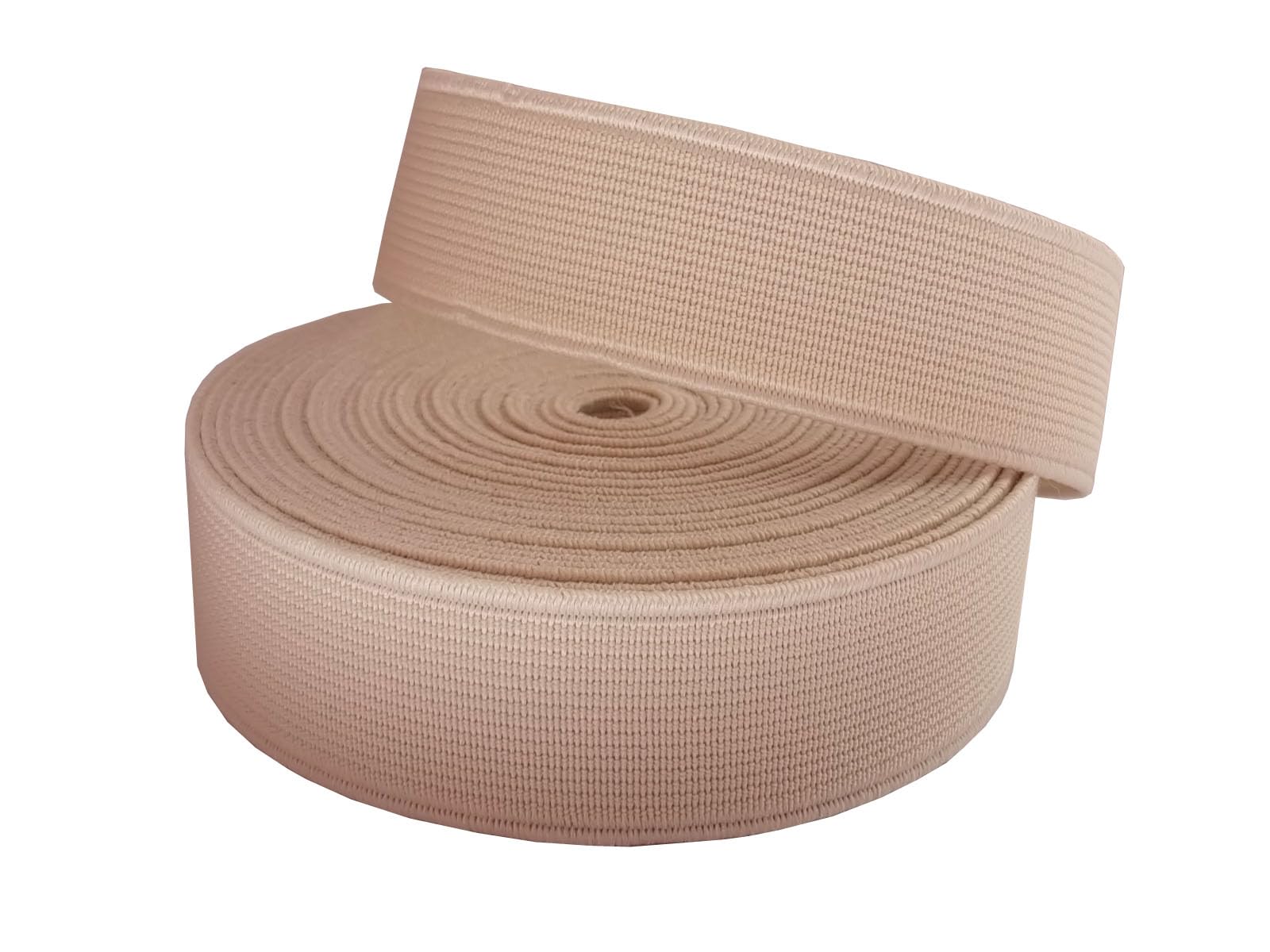 Photo 1 of 1.5 Inch Elastic Bands 6 Yards Double-Side Twill Woven Elastic Flat Heavy Stretch Elastic for Sewing Pants Waistband (Beige, 1.5 Inch, 223821)