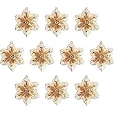 10pcs Suncatcher Parts Gold Metal Flower with Moon Hanging Window Pendant DIY Part Ornament DIY Part Home Decoration