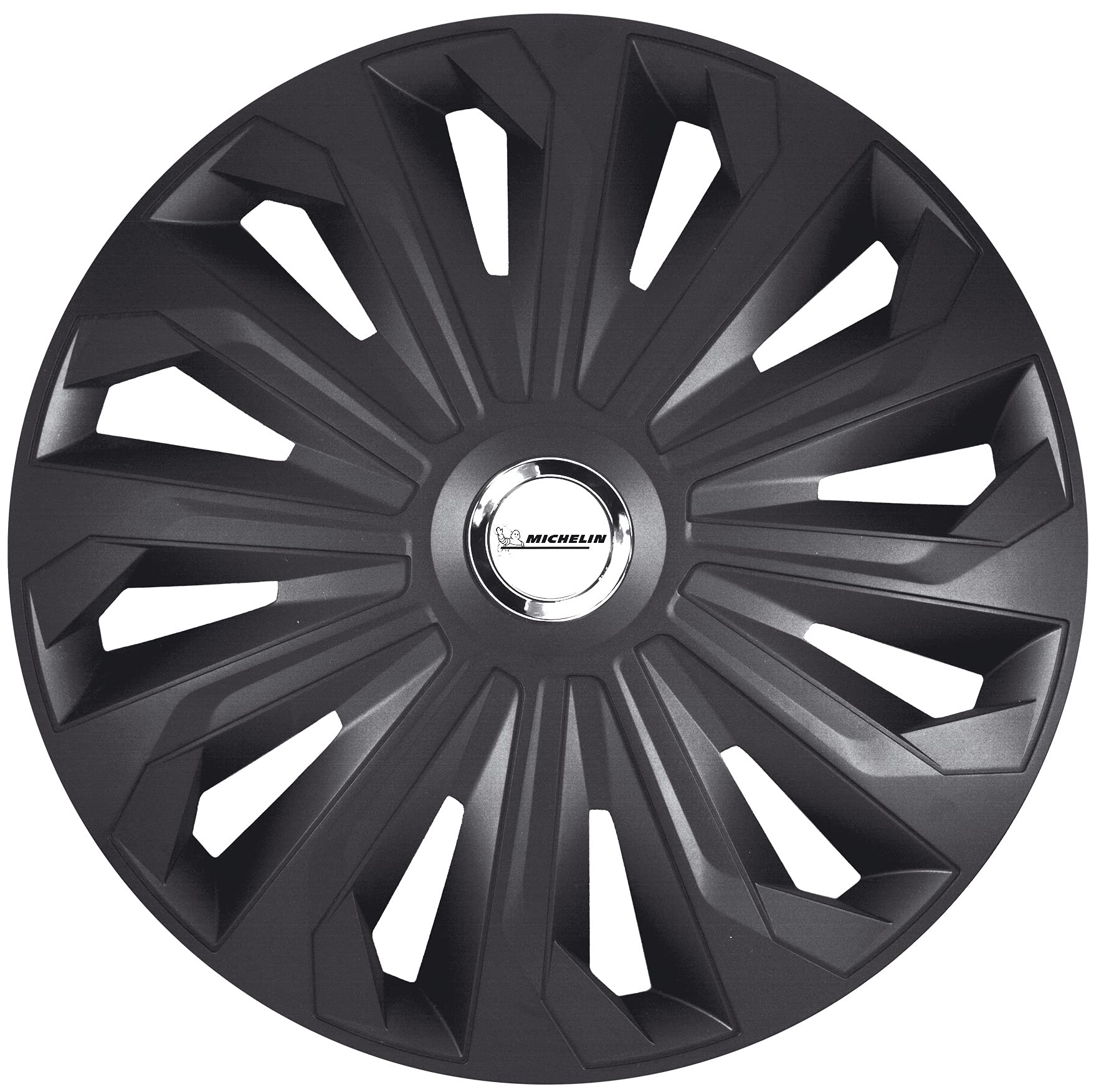 Michelin 92011 Wheel trim Fabienne with reflector system N.V.S., set of 4, 40.64 cm, 16 inches, black