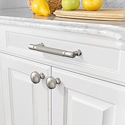 Amerdeco 10 Pack Brushed Satin Nickel knurled