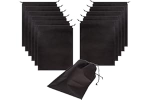 DIOMMELL 12 Pack Shoe Bags for Travel Non-Woven with Rope for Men and Women Large Shoes Pouch Storage Packing Organizers