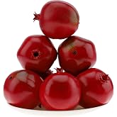 Gresorth 6 Pcs Fake Pomegranate Decoration Artificial Pomegranate Fruit | Fake Granada Fruta, Realistic Plastic Pomegranates, Faux Red Fruit Decor, Home Party Cake Kitchen Holiday