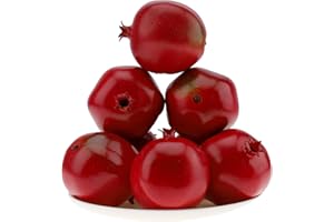 Gresorth 6pcs High Grade Fake Pomegranate Decoration Artificial Realistic Fruit Simulation for Home Party Holiday Christmas Display