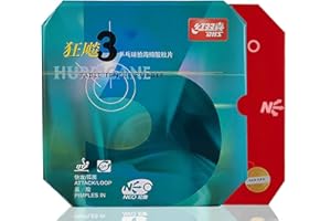 IUYAU Double Happiness DHS Hurricane 3-NEO Table Tennis Rubber Sheet, Professional Ping Pong Rubber, Plastic Material, 7.2 x 6.93 Inches
