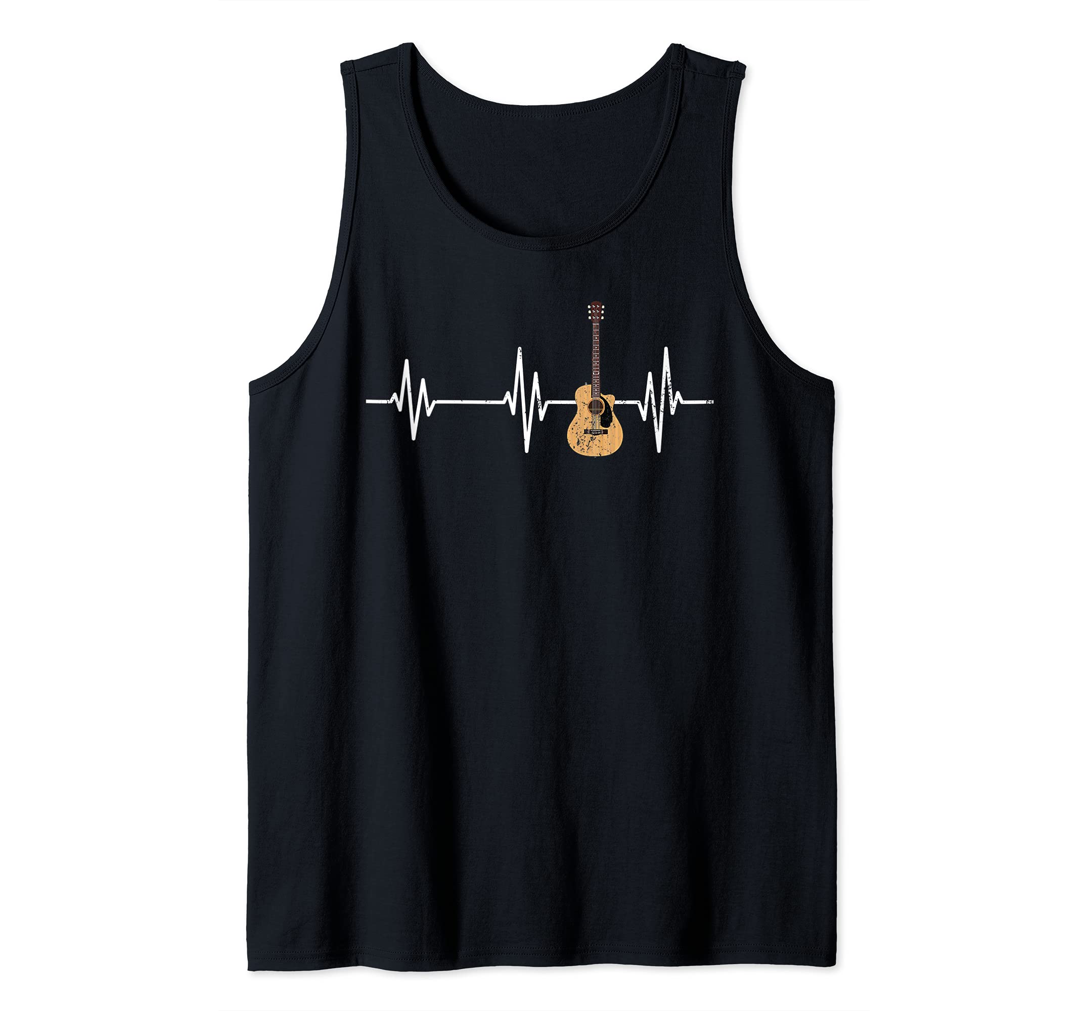 Musical Instrument Guitarist Heartbeat Guitar Player Guitar Tank Top