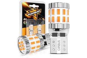 Auxbeam Upgraded 194 LED Bulbs Amber Yellow,400% Brighter Extremely Bright Canbus Error Free 168 2825 T10 W5W LED Light Bulbs for License Plate Lights Interior Lights Dome Map Light, 30-SMD, 2PCS